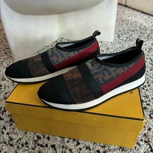 Fendi Logo Mesh Sneaker Sz 8.5